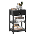 Miniatyrbillede 3 af 5: SoBuy Natbord Sengebord, Sofabord, Sidebord, FBT46-W Hvid_ca
