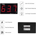 Miniatyrbilde 2 av 4: Ulisem Profesjonell lydnivåmåler med faste alarmgrenser, digitalt LCD-desibelmeter, bærbar 30-130 dB.ca