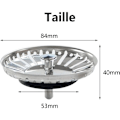 Miniatyrbild 2 av 4: Diskbänksplugg Köksfilter Diskbänk Rostfritt Stål Diskbänksfilter, Universal Diskbänksplugg (84mm).ca