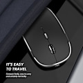 Miniatyrbillede 3 af 5: Trådløs mus, genopladelig, bærbar, lydløs trådløs mus, USB og Type-C, dobbelt tilstand, trådløs mus, 3 justerbare DPI til bærbar computer, Mac, PC