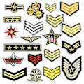 Miniatyrbillede 1 af 4: MH-Pakke med 20 US Army broderede mærker - Sergeant Rank - Sy på