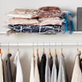 Miniatyrbilde 4 av 5: Basics vakuumposer for klær med lufttett ventil og håndpumpe – flere, 3 x jumbo, 3 x store, 3 x medium, 3 x små, 12-pakning, glidelås 12-pakning (mul...