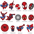 Miniatyrbillede 2 af 5: 14 stjerner stryge-på-mærker, Spiderman-mærker til tøj broderi, applikation til at sy jakker, rygsække, jeansmærker (hy)