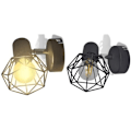 Miniatyrbillede 3 af 4: DPZO Væglampe 2 stk. industriel stil sort med LED-pære.ca