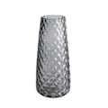 Miniatyrbilde 1 av 5: Dekorativ vase, moderne halvtransparent grå, vase for kontor, hjem, flat, ananasstruktur
