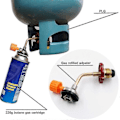 Miniatyrbild 3 av 3: Påfyllningsbar adapteranslutningsventil för gas butanflaskor tank utomhuscamping-Xin