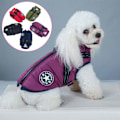 Miniatyrbilde 3 av 5: Varm vanntett jakke med sele for hund Vinter Komfortabel bomullsklær Vattert vest for små mellomstore hunder Purpurblå S_ca Purplish Blue S
