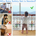 Miniatyrbild 3 av 5: Safety Net for Children, (600Lx74H CM) Animal Train Stair Safety Net 6 Meters, Thickened Baby Balcony Net and Stair Safety Net, Children's Net