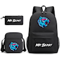 Miniatyrbilde 2 av 5: Mr. Beast Lightning Cat Tredelad ryggsekk Axelveske Z