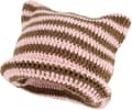 Damkatt Mössa Stickade Mössor med Öron Stickade Vinter Varma Elastiska Mössor Slouchy för Flickor Vuxna Barn Rosa Pink