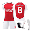 Pikkukuva 3 / 5: 24-25 Uusi Arsenal Kotipaita 7 Saka 8 Odegaard Lapsi Aikuinen Puku Jalkapallopaita Koko 8 sukat + suojavarusteet (S, Koko 8 sukat + suojav...
