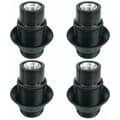 Svart E14 Lamphållare, 4-pack E14 Socklar, E14 Sockellampa, Solid Lampfot, Svart Sockeladapter