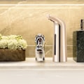 Miniatyrbillede 2 af 4: Automatisk sæbedispenser berøringsfri guld 400ml hvid