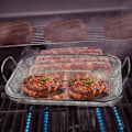 Miniatyrbild 5 av 5: Grillkorg i rostfritt stål, Grillkorg för grönsaker, Kvadratisk durkslagskorg, Fritöskorg - Utomhusmatlagning