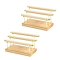 Miniatyrbillede 1 af 5: CASA 2X Træ Smykke Display Stand Ringholder T-Bar Display Armbånd Ankelkæder Smykke Display Emballage