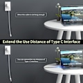 Miniatyrbild 2 av 5: Thunderbolt 4-förlängningskabel, USB-C-kabel till USB-C hane till hona, stödjer 8k/5k@60hz video / 40gbps dataöverföring / 100w laddning (0,8m)