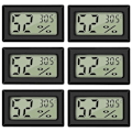 Miniatyrbillede 1 af 5: Digital temperatur- og fugtighedsmåler Termometer Mini Digital Termometer Hygrometer og Fugtighedsmåler Sort (6-pak - Firkantet)
