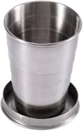 Hopfällbar resemugg i rostfritt stål, bärbar för utomhuscamping, hopfällbar mugg, infällbar hopfällbar mugg (S)75ml
