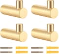Wall Mounted Gold Coat Hooks, Brass Robe Hooks, Decorative Wall Mounted Towel Hooks, Wall Clothes Coat Hanger for Bathroom