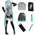 Miniatyrbild 1 av 5: 6 st/set Hatsune Miku Cosplay Kostym Kvinnor Performance Show Fancy Dress Comic Suits Uniform Halloween Fest L L