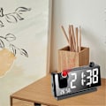 Miniatyrbild 2 av 5: CASA Projektionsväckarklocka HD LED-Display Smart Projektionsklockor för Sovrum 180 Graders Roterbar Digital Klockprojektor B