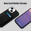 Miniatyrbillede 2 af 5: CQBB iPhone 13 (6,1 tommer) etui, kortholder cover til iPhone 13 + skærmbeskytter, kortplads designet til iPhone 13 phone case sort