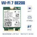 Miniatyrbillede 2 af 5: CASA WIFI 7 BE200 BE200NGW WiFi Kort+2 stk. Antenne BT 5.4 802.11AX Tri-Band M.2 NGFF Trådløst Netværks Ada