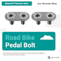 Pikkukuva 4 / 5: Titaaninen poljinkiinnityspultti Shimano SPD M980 M985 M780 M785 M540 M545 M520 M424[D] Hopea