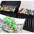 Miniatyrbillede 2 af 5: 40-ck - Tusser med Etui - Dobbeltsidede - Penne Multicolor multifärg