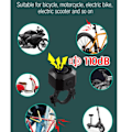Miniatyrbillede 2 af 4: Genopladelig cykelalarm med fjernbetjening 110dB Sort