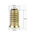 Miniatyrbilde 3 av 4: Pakke med 20 stk. M10 sekskantmutter med gjenger, Innsettingsmuttere Sortiment (M1025mm).ca