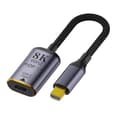 Typ C USB3.1 hona till DP- Displayport /Mini-DP mDP1.4 hane 8K adapterkonverteringskabel HUB 18cm/7.1in