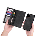 Miniatyrbillede 3 af 5: iPhone 11 - Pung Etui / Magnetisk Skal 2 Farve Brun Brown For iPhone 11 Coffee-Red