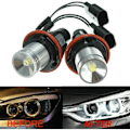 Pikkukuva 5 / 5: 1 pari 8000K valkoisia LED Angel Eye Marker Halo -lamppuja malleihin E39 E53 E60 E63 E64 E66 E87 5 6 7 X3 X5