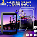 Miniatyrbillede 1 af 5: 3ck Apple Ipad 9. generation (10,2 tommer) - Hærdet glas 9H - Skærmbeskytter i super kvalitet