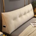 Bekväm ryggstödskudde läskudde triangulär sänggavelkudde sängkilkudde stor läskudde 80x50x20cm, beige