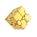 Miniatyrbillede 1 af 5: Metall Infinity Cube Anti Stress Aluminiumlegering Let at Spille Kontor Flip Kubisk Fidget Toy genshin Voksne Angstlindring qiyi custom-Xin