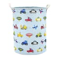 Laundry Basket Large Canvas Laundry Basket Waterproof Fabric Cylindrical Laundry Hamper Storage Basket with Handles, Decorative and Practical for Children
