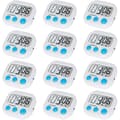 12-pack Digital Kitchen Timer with On/Off Switch, Loud Alarm