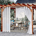 Miniatyrbilde 3 av 5: 2 stk. utendørsgardiner for uteplass, avtakbare for enkel vanntett transparent gardin for veranda, hage, lysthus