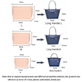 Miniatyrbild 2 av 5: Kännbar Insatsväska Passar för Longchamp Handväska Foder Väska Filt Tyg Sminkväska Stöd Resebar Insats Handväska Arrangör Tw L A Style 1