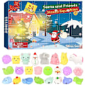 Miniatyrbillede 1 af 4: Adventskalender 2023, 24 Mochi Squishies Legetøj, Julekalender, 24 Dages Overraskelseskalendere
