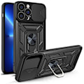 Miniatyrbillede 1 af 5: iPhone 13 Pro Cover med Ringholder Hybrid Armor Camshield - Sort 50