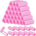 36 st Skumhårrullar 20 mm Mini Skumhårstylingrullar Flexibla Svamprullar med Förvaringsväska Mjukt Sovande Hår (Rosa)