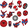 Miniatyrbillede 1 af 5: 14 stjerner stryge-på-mærker, Spiderman-mærker til tøj broderi, applikation til at sy jakker, rygsække, jeansmærker (hy)