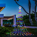 Miniatyrbilde 3 av 5: Utendørs julelys, 350 LED-lamper Vattenfall Juletrelys 8 Lysmoduser Fe-lys med fjernkontroll for hagefest Bryllupsdekor