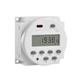 Pikkukuva 1 / 4: Mini digitaalinen LCD-viikkokellorele 12 V virtakytkimellä ja vedenpitävällä kannella (valkoinen).ca