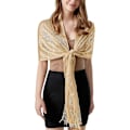 Miniatyrbilde 2 av 4: Dame Bryllup Gull Sjal Stola Bryllupssjal Foulard fo—ca