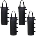 4-pack kapell-sandpåsar 600D polyester viktade påsar för tältben, parasoller och pergolor, ofyllda 20 x 47 cm svarta