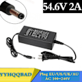 Miniatyrbillede 1 af 5: 54.6v 2a oplader til 48v li-ion batteri oplader DC-stik/kontakt til 48v 13S lithiumbatteri Ebike [kk] AU